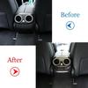 ABS Carbon Fiber For Mercedes Benz C Class W205 2015-18 Car Rear Air Conditioning Vent Anti-kick Cover Decorate Car Accessories