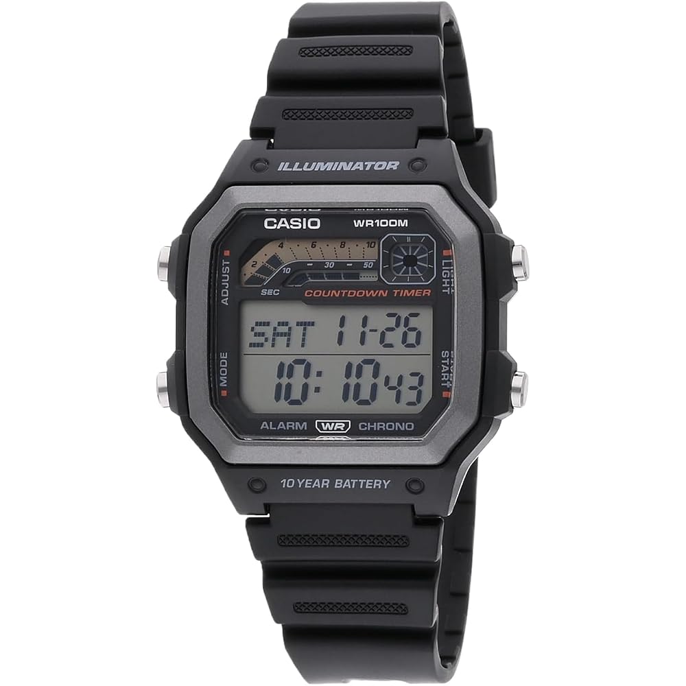 Casio WS1600H Series | Men's Watch | Sport Design | Stopwatch | Countdown Timer | LED Afterglow L...