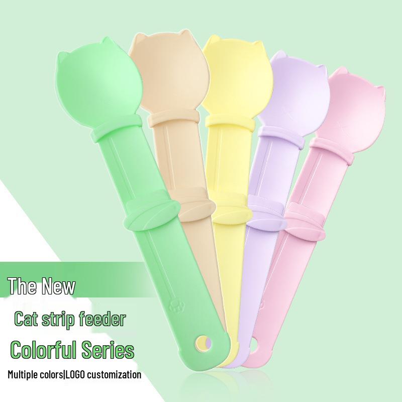 Cross-Border Cat Snack Feeder: Non-stick Squeezer Spoon for Cats and Dogs