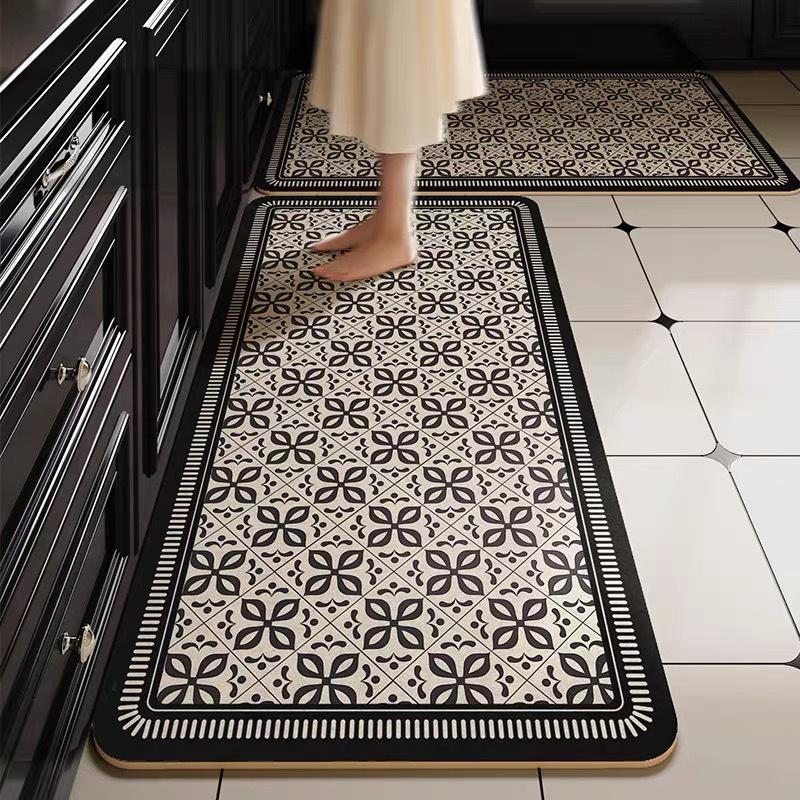 

Американський Ретро Кухонний Водонепроникний Шкіряний Килимок для Підлоги - Легко Протирати, Не потребує прання, Довга смуга для плити, мийки та підлоги. 50*180 cm