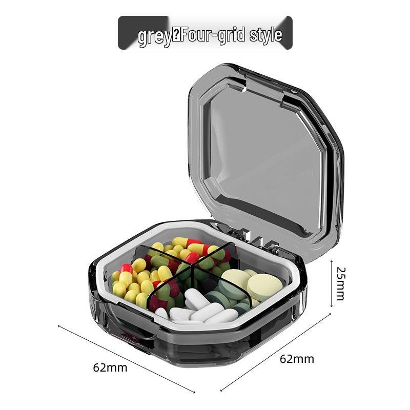 Compact Moisture-Proof Travel Pill Organizer: Sealed Silicone, Weekly Compartments for Tablets & Capsules