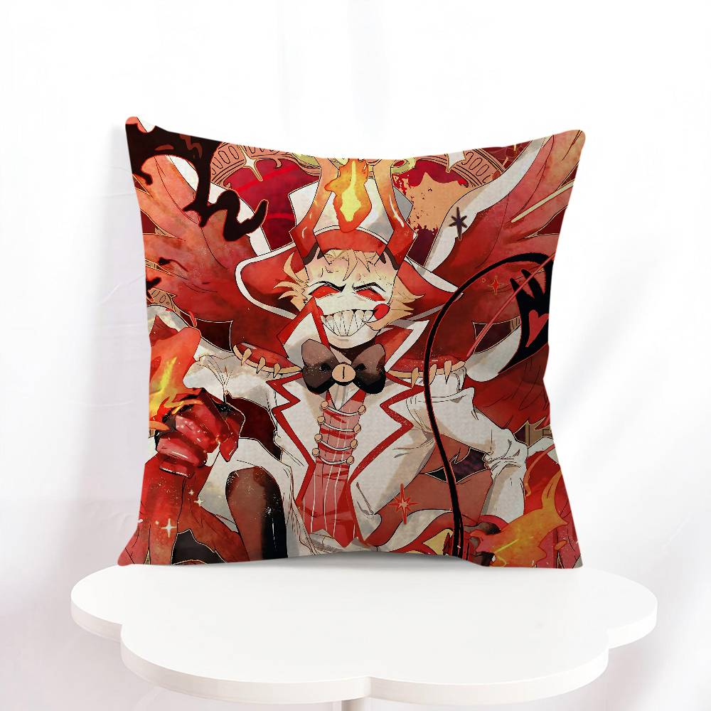 H-Hazbin Hotel Cartoon Personalized Picture Text Home Decorative Pillows Household Gifts 45x45cm