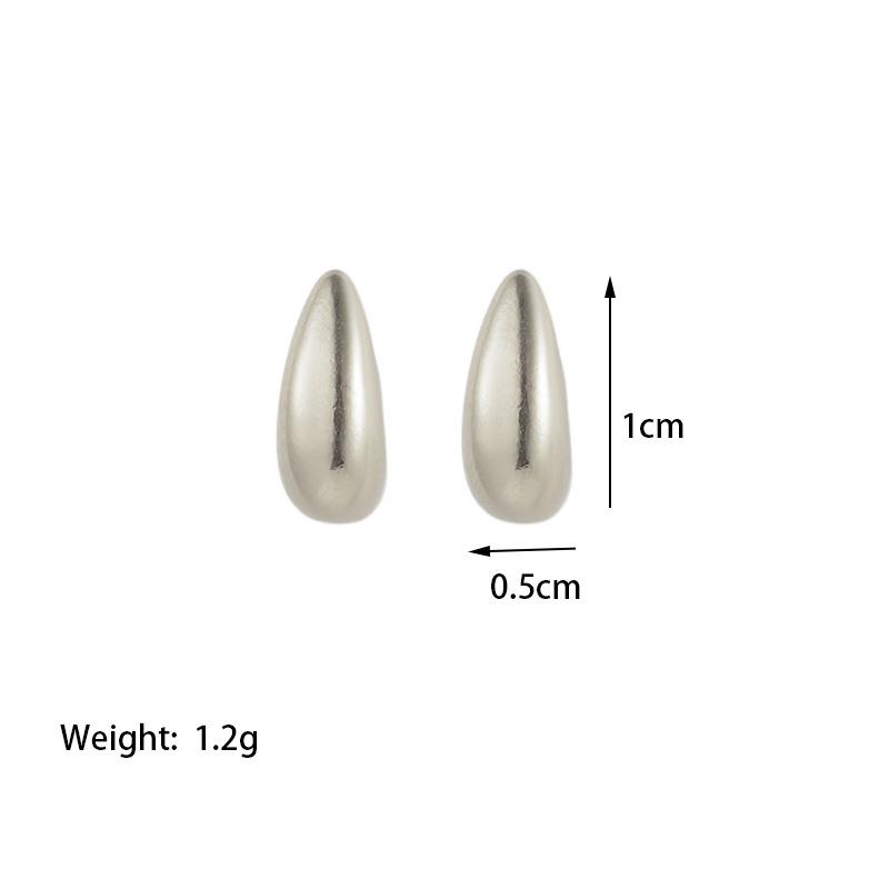 

Модные минималистичные серьги C-Pea, покрытые 18-каратным настоящим золотом, французские маленькие серьги-гвоздики, глянцевые серьги