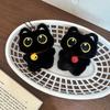 Cool Plush Black Cat Doll Toy Keychain Bag Pendant Charms Car Keyring Accessories For Women Couples Kawaii Gift