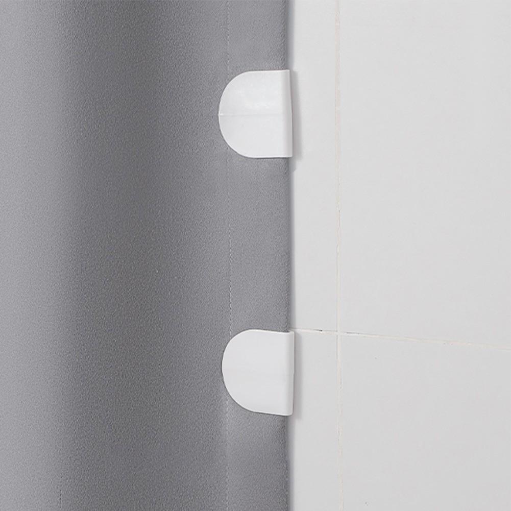 4pcs Shower Curtain Clips No Punching Waterproof For Household Bathroom