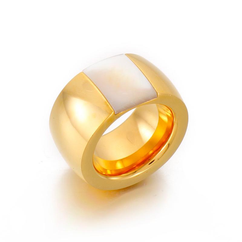 2026 Jewelry, Multi-color Personalized Ring, Simple Fashion Atmosphere Women's Glass Gold Ring