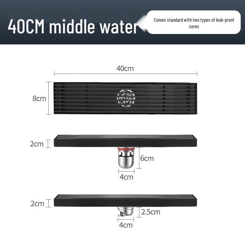 

304 Stainless Steel Bamboo Slat Rectangular Floor Drain