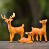 Simulated Creative Miniatures Individuality Home Decoration Sika Deer Figurines Forest Deer Elk