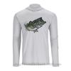 SIMMS Fishing Suit UPF50 Long Sleeve Hoodie Quick Drying Breathable Sunscreen Clothing Luya Outdoor T-Shirt New