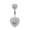 Navel Nails Titanium Steel Navel Nails Spice Girl Wind Navel Nails Peach Heart Women's Piercing Jewelry Belly Flash Diamond Navel Ring