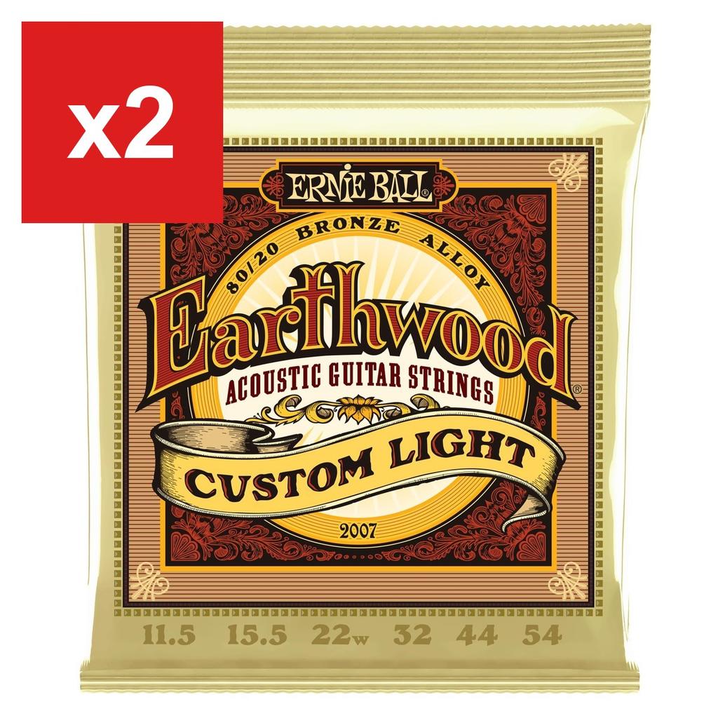 Acoustic Guitar Strings Ernie Ball 2007 Earthwood 80/20 Bronze Custom Light 11.5-54