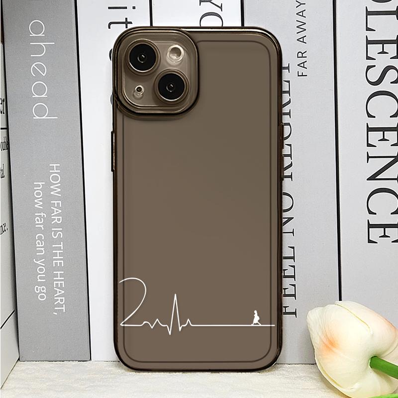 

Чехол для телефона с простыми линиями для влюбленных, парный, для IPhone 16 Pro Max 15 14 13 12 11 Mini X XR XS SE2 7 8 14 Plus, мягкий чехол, парная оболочка iPhone 13 mini