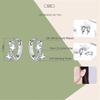 Star Cubic Zirconia Huggie Hoop Earrings for Women Teen Girls Sterling Silver Constellation Cartilage Cute Charms CZ Sleeper Small Hoop Dainty Stars E