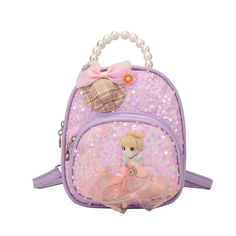 Trendy Modern Cartoon Princess Backpack Breathable Pu School Bag For Kids