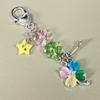 Four Leaf Lucky Leaf Phone Charms Colorful Keyring Leaf Clovers Pendant  Women Girls