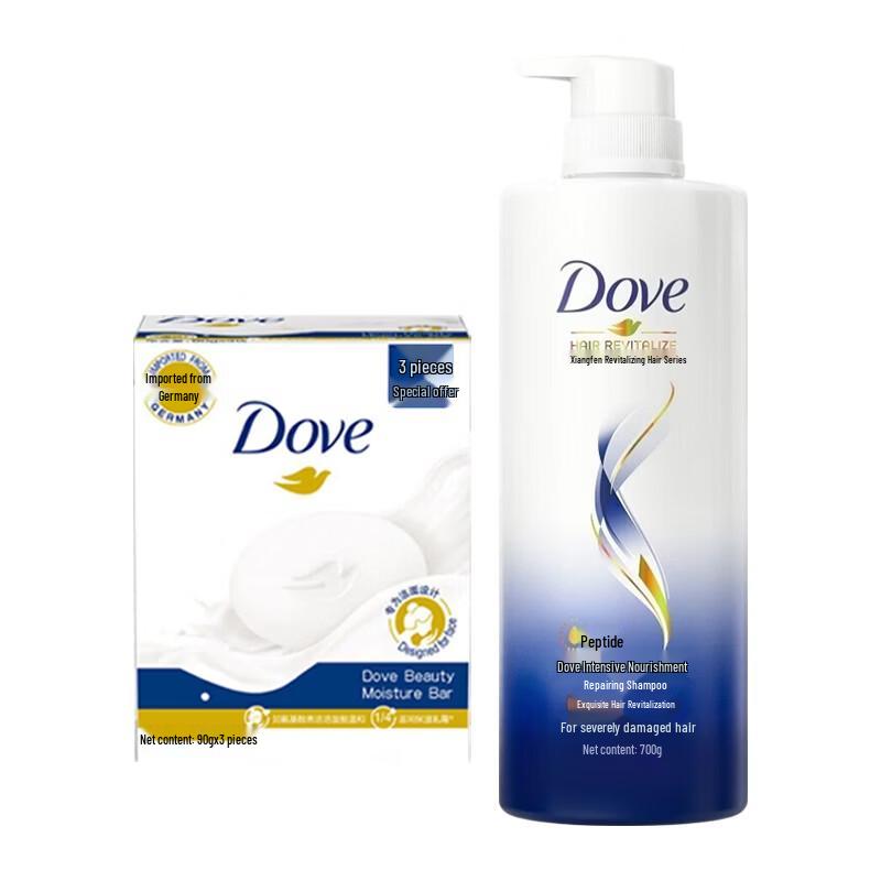 Набор: Шампунь Dove Интенсивное Восстановление и Мыло-крем Dove