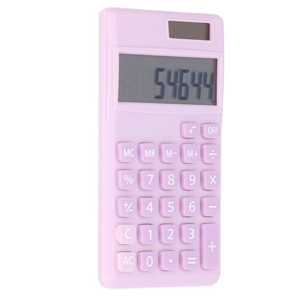 Calculators 8 Digit Solar Battery Dual Power Handheld Pocket Calculator with Large LCD Display Big