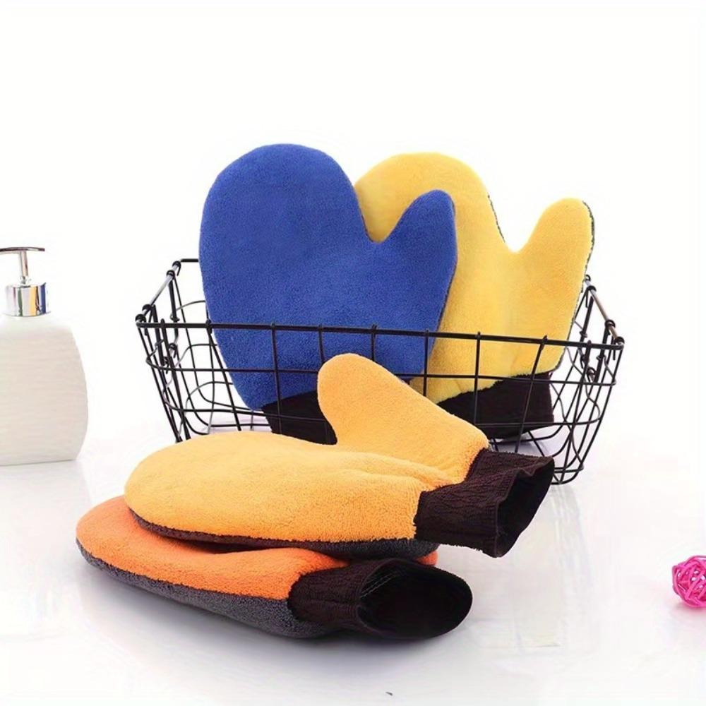 Ultra-soft Microfiber Car Wash Gloves—scratch-resistant and Reusable, with A Double-sided Terry Cloth Design Suitable for Both Dry and Wet Use