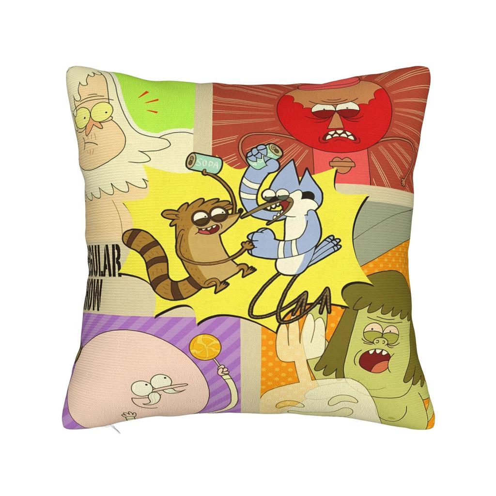 Pillow Cover Mordecai and Rigby R-Regulars Anime Show Morden Pillow Case For Couch Sofa Bedroom Pillowcases