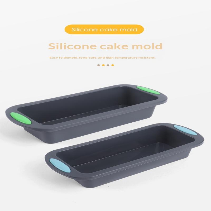 Silicone Kitchen Baking Tray Nonstick Rectangular Pan Flexible Bread Cake Muffin Mold Versatile Bakeware for Home Oven Use