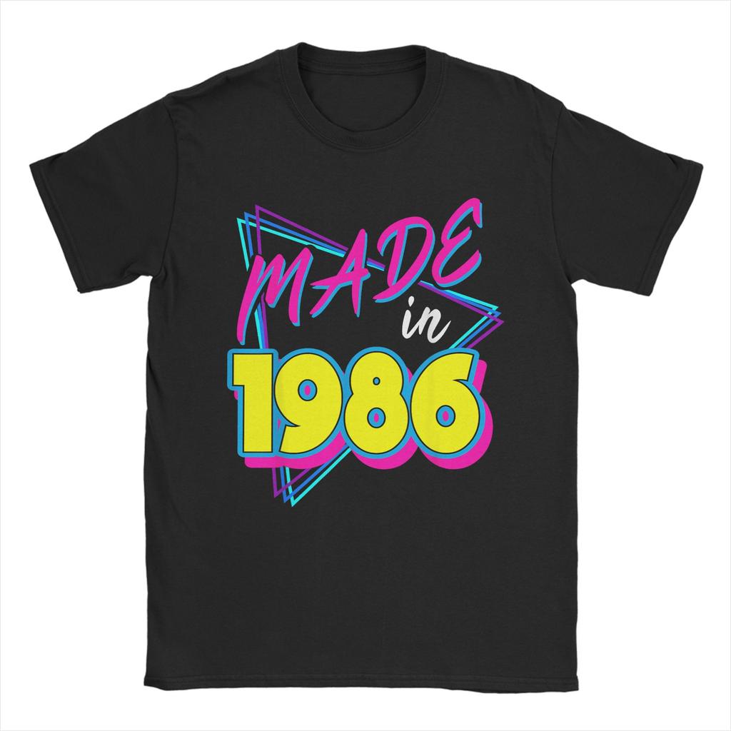 Made in 1986 40th Birthday Retro 40 Years Old 80s Vintage Cotton TShirt For Unisex Summer Y2K Retro TShirts ONeck Trending Tees