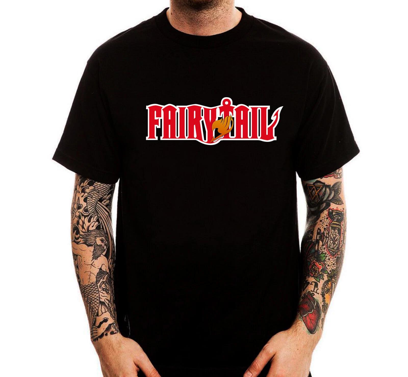 Fairy Tail Anime Manga Logo Red Cotton Printed  T-Shirt Top Tee 110