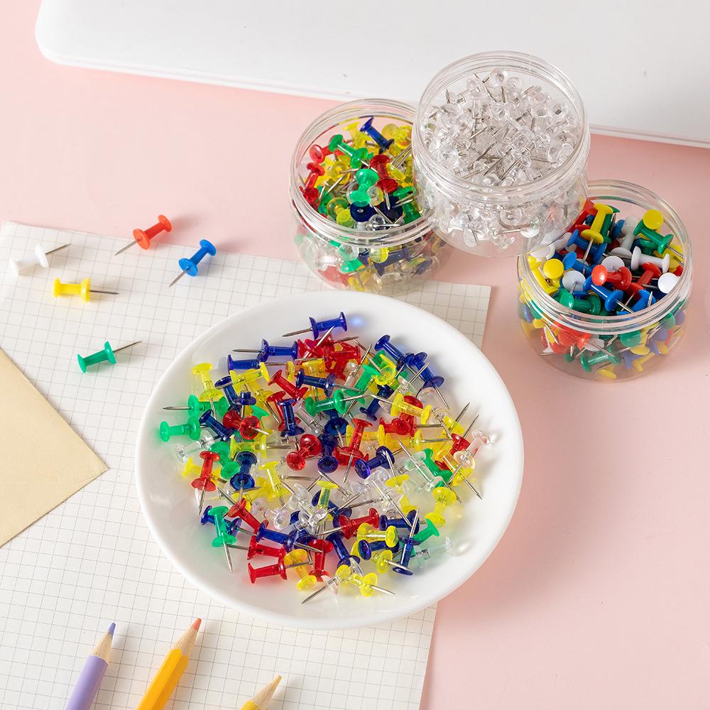 100 pcs Boxed Creative Colored Thumbtacks for Photo Wall