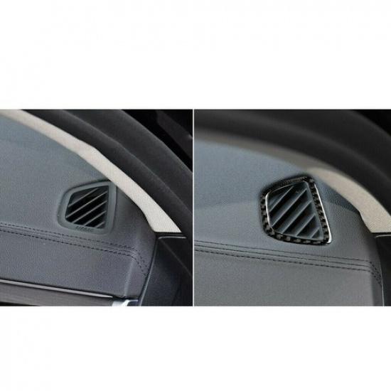 For BMW 5 Series G30 2018-20 Real Carbon Fiber Upper Air Vent Outlet Cover Trim
