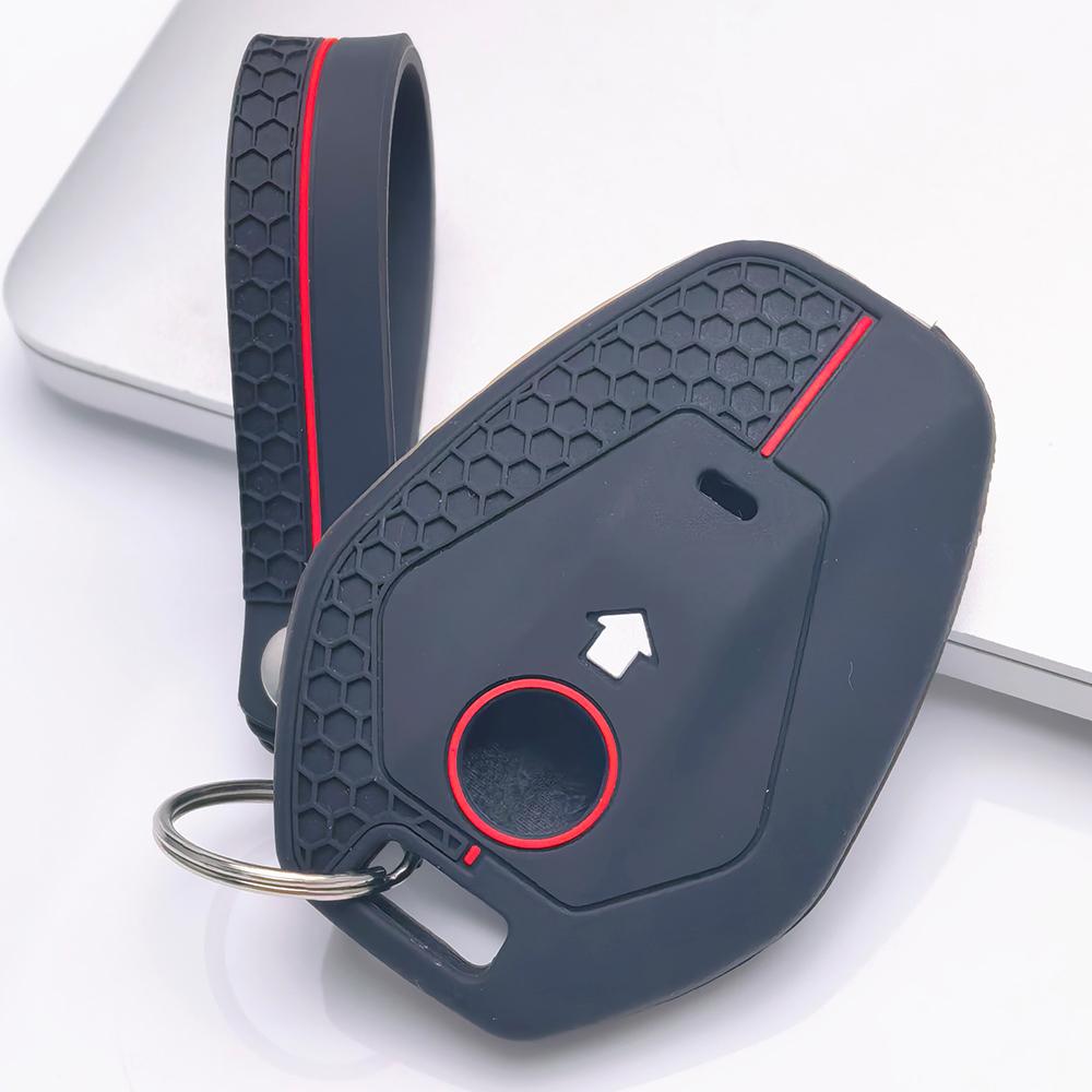 Key Fob Cover for BMW R1250GS R1200GS ADV with Keychain Anti-Scratch Surface Shockproof Structure Soft Grip Texture Easy Install Design