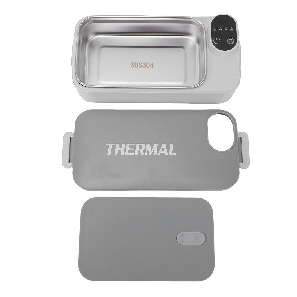 Heated Lunch Box 304 Stainless Steel Portable Food Warmer Digital Display for Car Travel