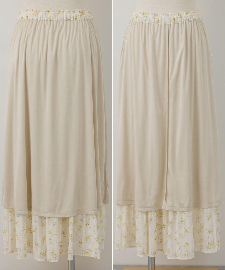 ROPE PICNIC Skirt Colors Airy Pleated Skirt GDC15160 Beige Sub with Selectable Length [New Added]