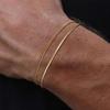 Stainless Steel Snake Cuban Chain Double Layer Bracelets for Men Punk Waterproof Hand Chain Non Fading Hand Jewelry Gifts