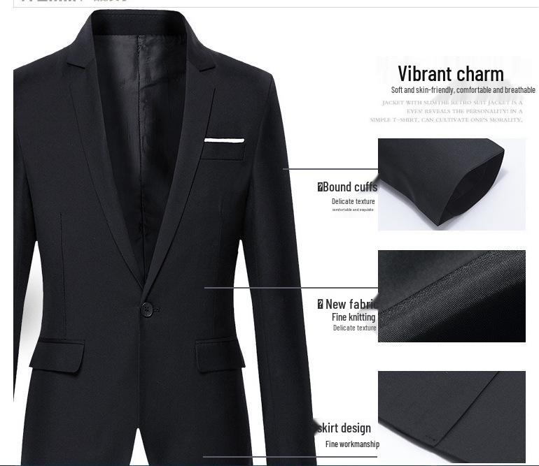 Men's Casual Blazer Vest Suit