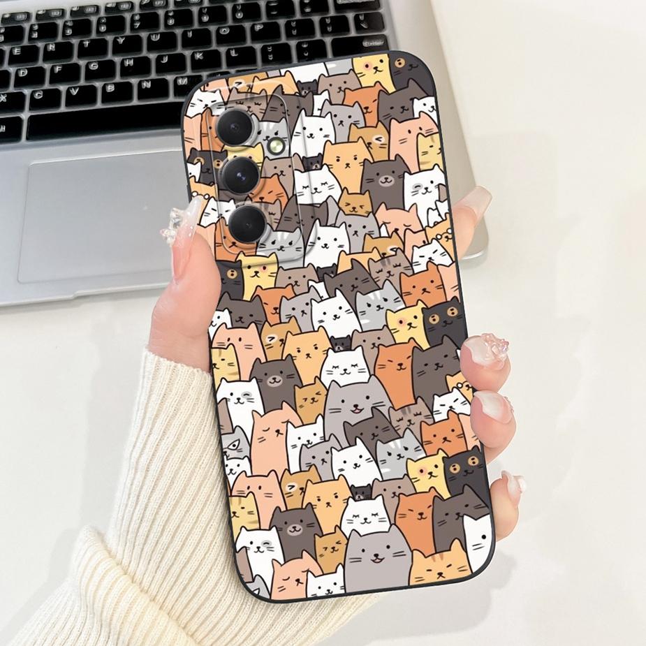 For Samsung Galaxy S24 FE Case SM-S721B Cute Fashion Cartoon Cover Soft TPU Phone Case For Samsung S24 FE S24FE Shell 6.7'' Bags