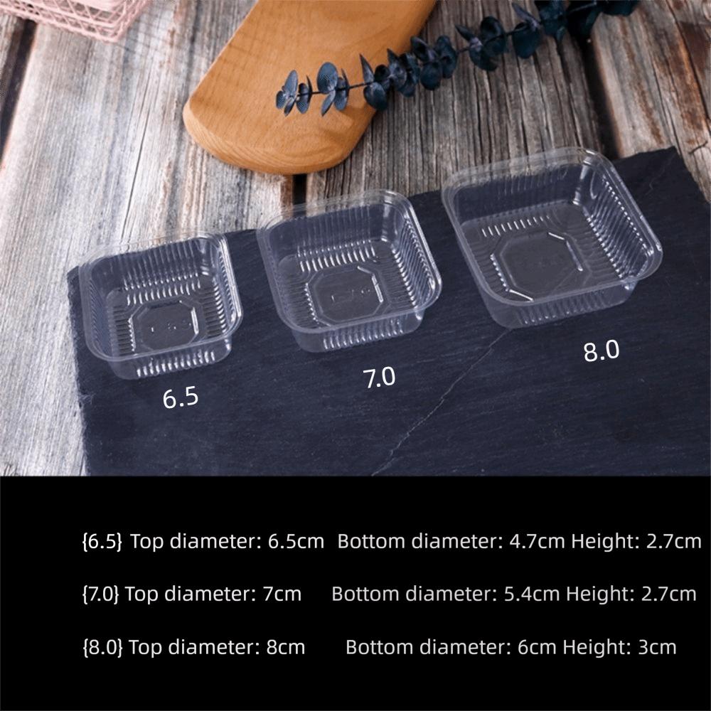 100PCS Plastic Mooncake Packaging Tray Thicken Dessert Plate Mooncake Plastic Inner Tray  Dim Sum