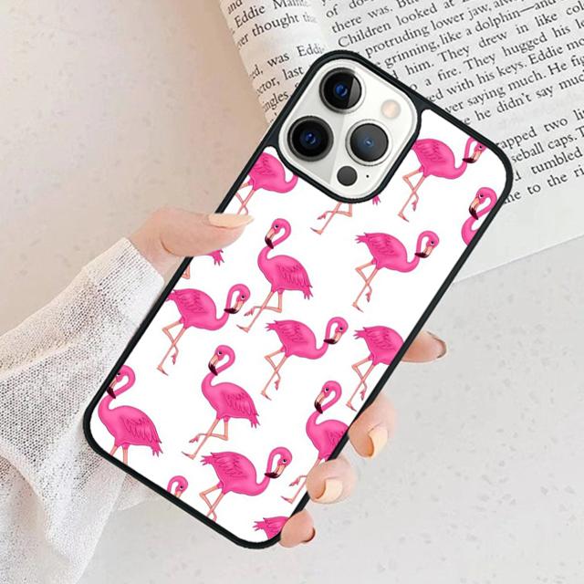 Flamingo Phone Case For iPhone 17 Air 15 16 Cover  11 13 14 Pro Max 12 Plus Max Fundas