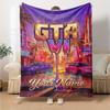 Gta Customize Text Blanket Gift Customizable Blanket Soft & Cozy for Bed Chair Home Decor Living Room Four Seasons Universal