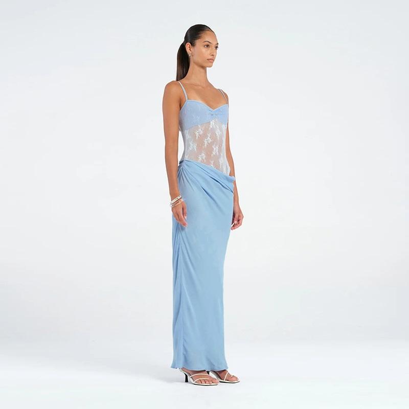 Sexy Off Shoulder Mermaid Maxi Dress Women 2025 Fashion Elegant Strapless Slim Bodycon Evening Party Long Dresses