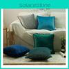Dutch Solid Velvet Color Pillow Cases Pompom Edging Cushion Cover Room Living