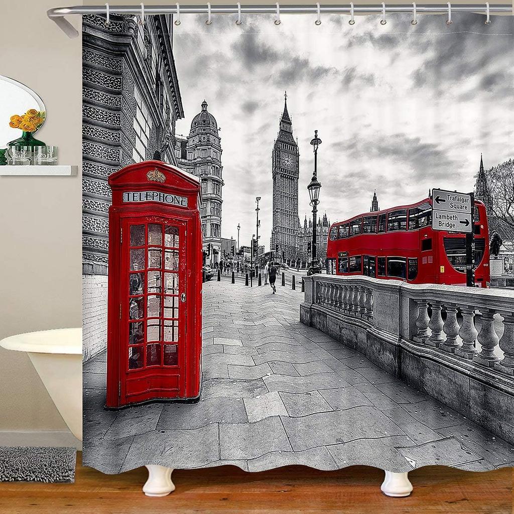 Crane Fabric Shower Curtain Flying Bird Flower Shower Curtain Boys Girls Japanese Crane Painting Bathroom Waterproof Accessori