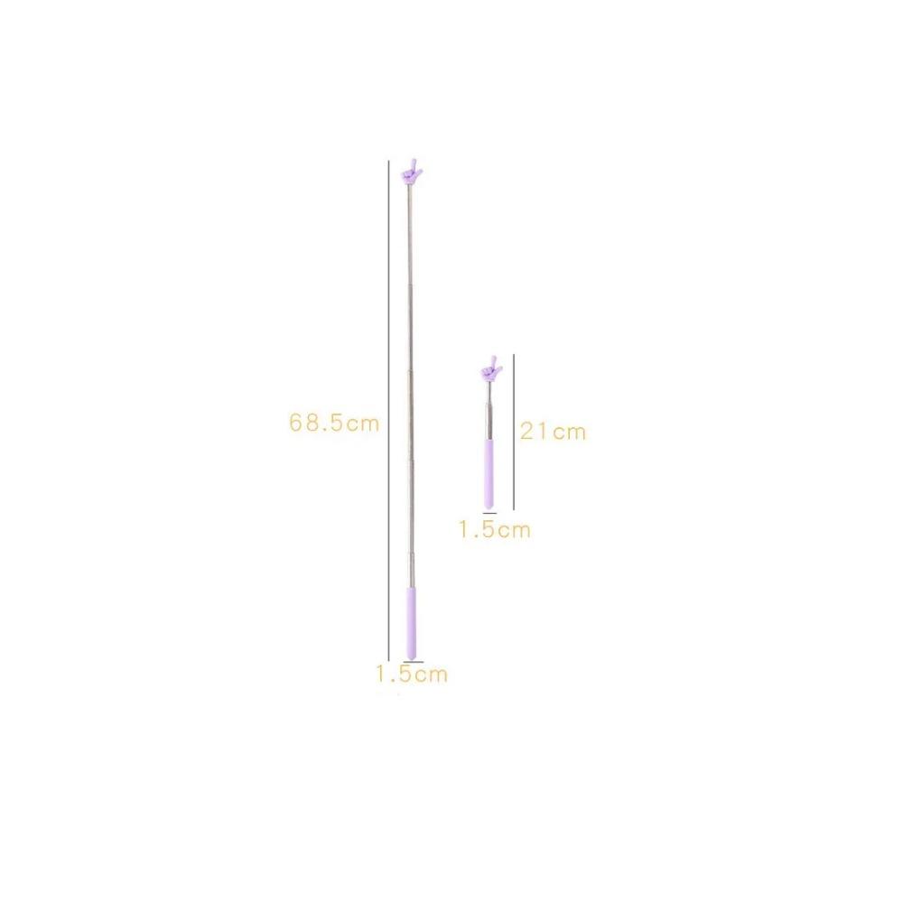 1 szt. Odpinany ze stali nierdzewnej Wskaźnik do nauczania Teleskopowy kij Wzór palca Laska do nauczania Wskaźnik palcem do klasy Nauczyciele