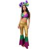 Disco Party Costume Set With Fashion Polyester Halloween Dance Costume And Matching Headpiece For Women