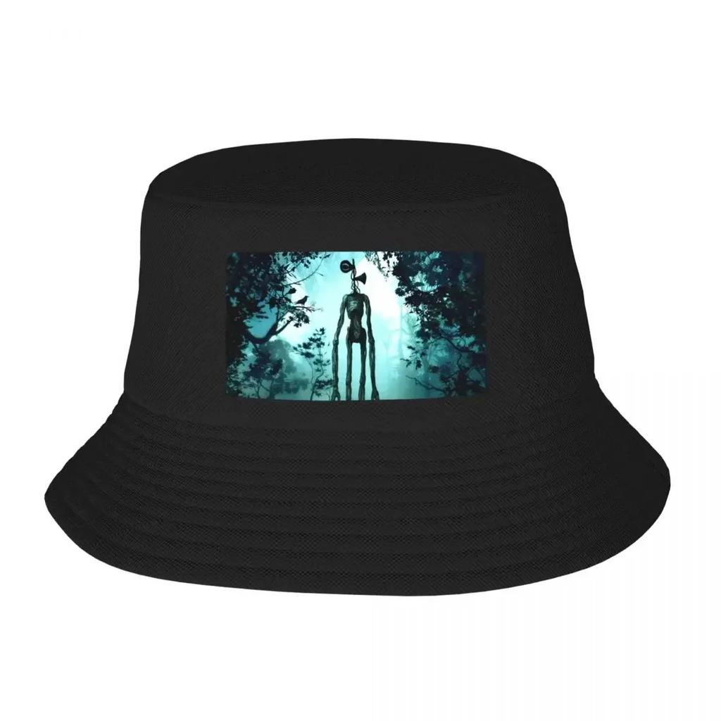 Siren Head In Horror Background Bucket Hat Sunhat Ball Cap Sun Hat Men Luxury Brand Womens