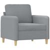 Vidaxl 3-Cz. Relaxation Set With Cushions, Light Grey, Fabric