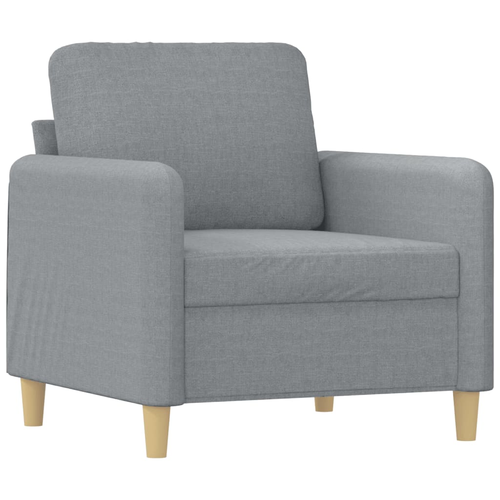 Vidaxl 3-Cz. Relaxation Set With Cushions, Light Grey, Fabric