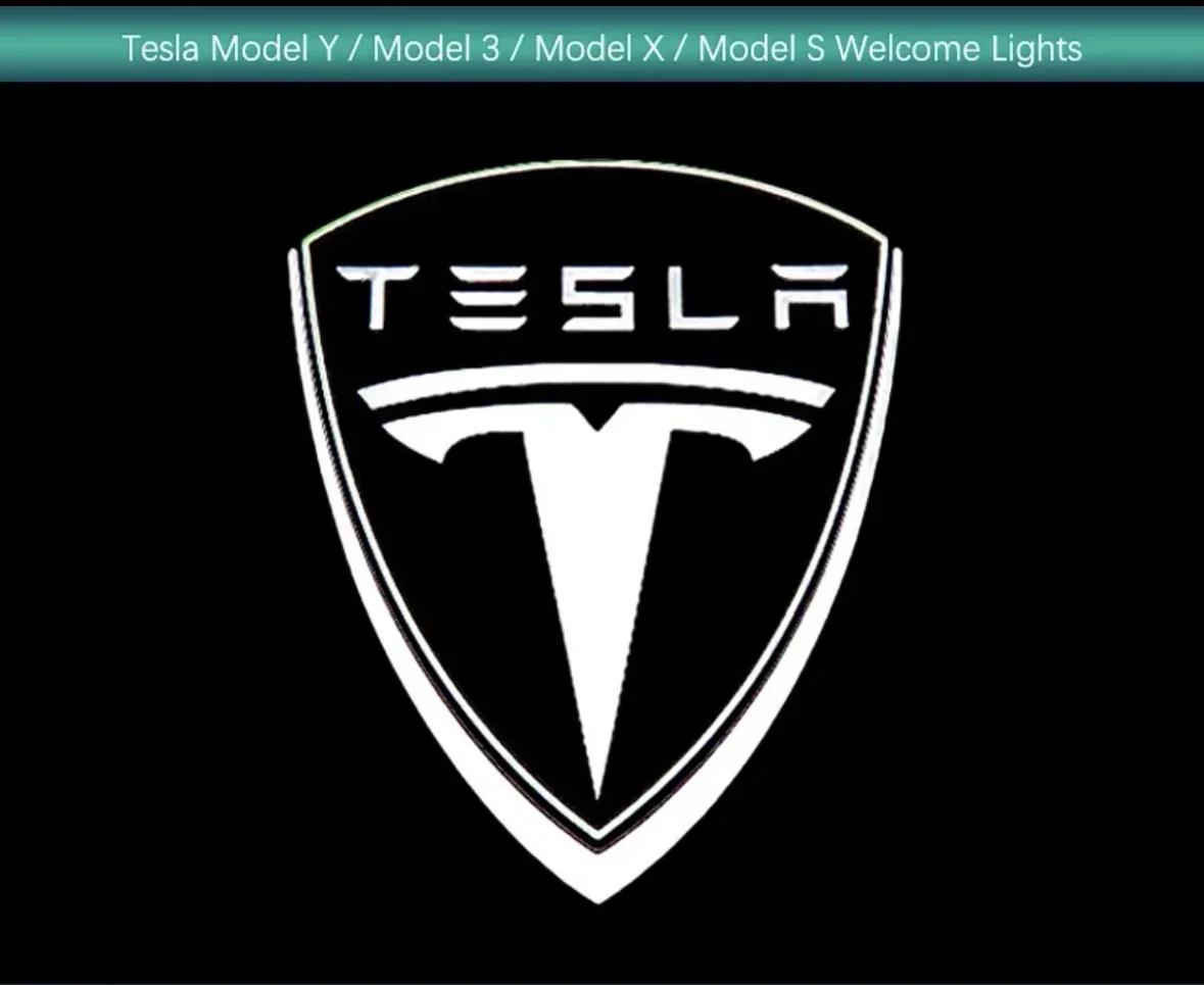 

Автомобильная наклейка Tesla 2/4 шт. Проекционные лампы на двери автомобиля HD Приветственные теневые огни Для Tesla Model 3 Y X 2016-2020 Model S 2015-2020 2Pieces