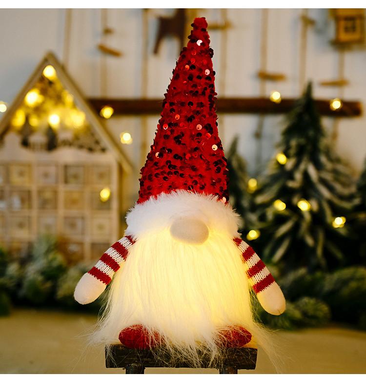 

Vibrant Sequin Rudolph Doll With Illuminated Features Perfect For Adding Holiday Spirit To Christmas Red Light Doll