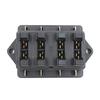 KILIGEN Universal Car Truck Vehicle 4 Way Line Car Medium Blade Fuse Box Block Holder Black 10pcs Blade Fuses (3A/5A/7.5A/10A/15A/20A/25A/30A/35A
