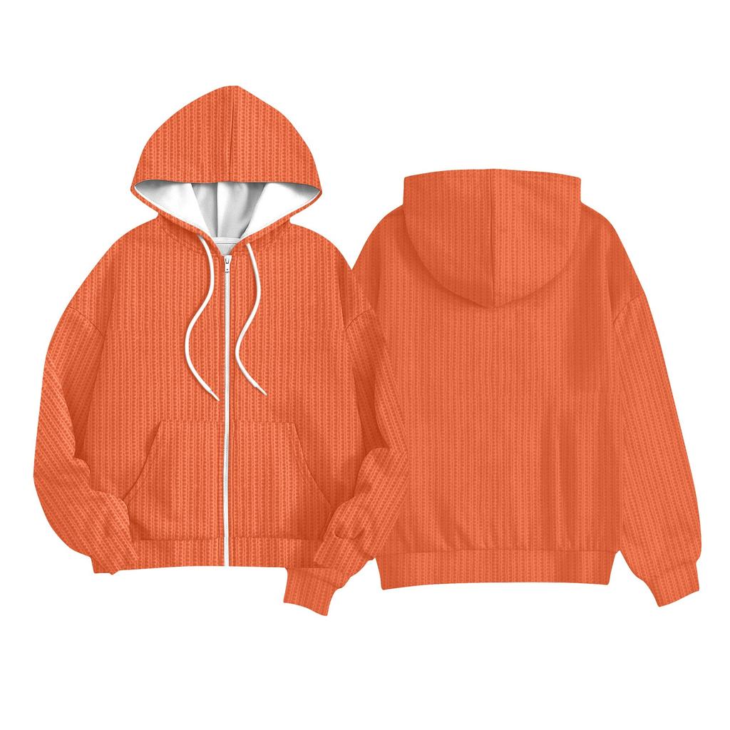 Children Girls And Boys Fashion Jacket Casual Printed Long-sleeved Hooded Cardigan Sweatshirts