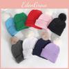 Solid Plush Color Ball Knitted Cap Breathable For Fall Season Fashion Gift